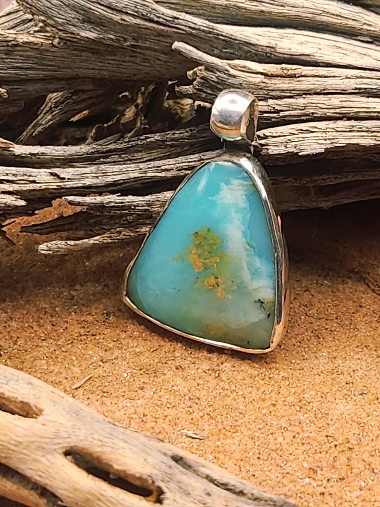 Andean Blue Opal Pendant (Peru)