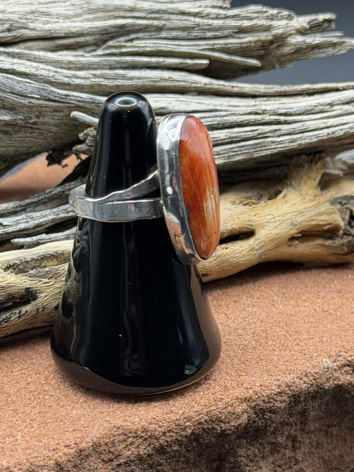 Orange Spiny Oyster Shell Ring