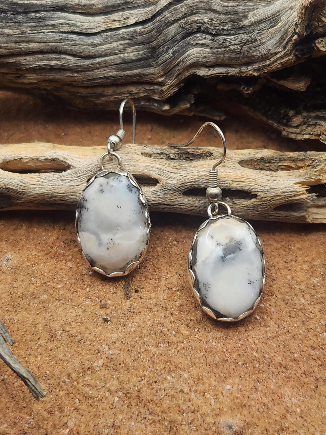 Dendridic Opal Earrings