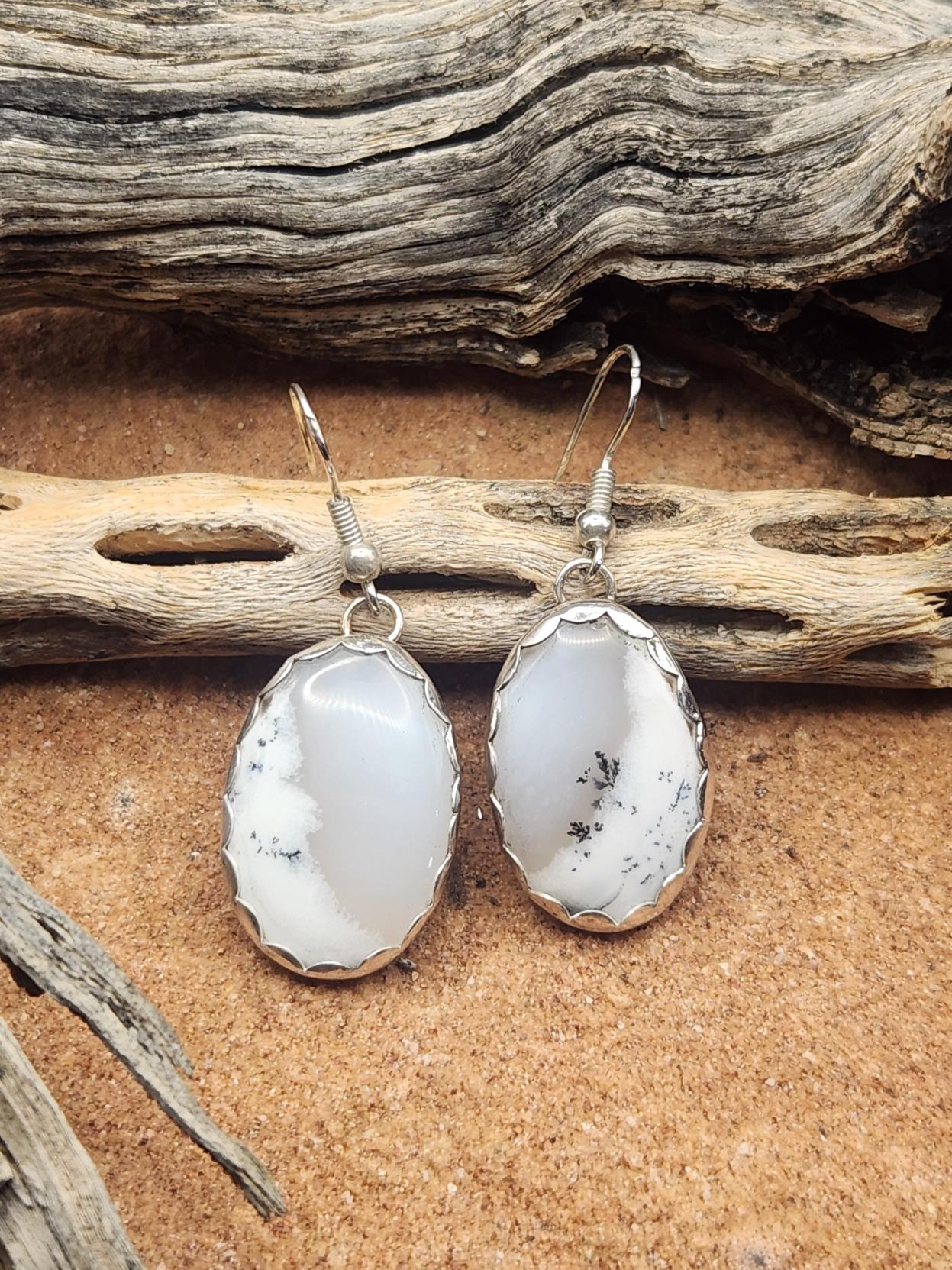 Dendridic Opal Earrings