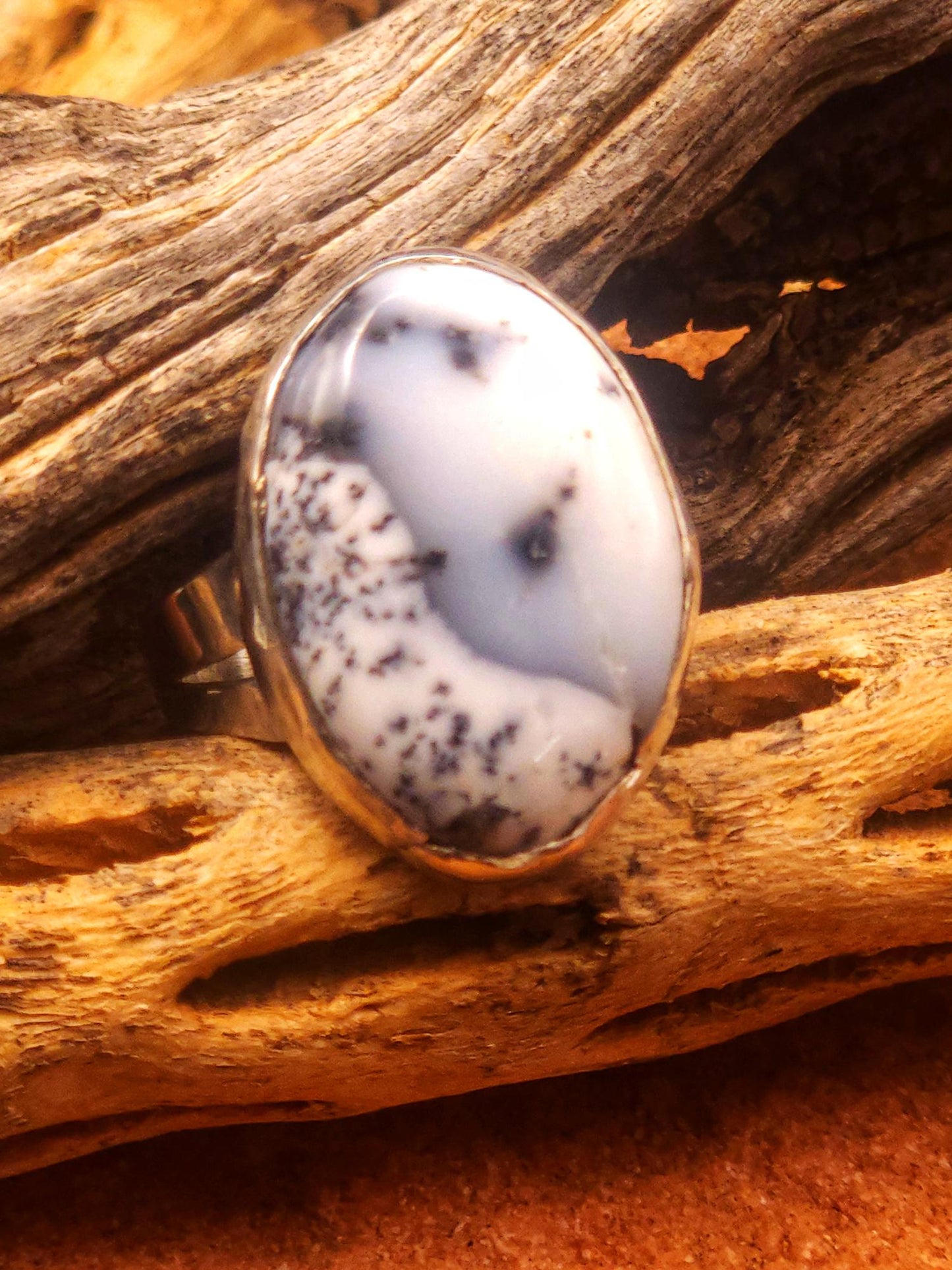Dendritic Opal Ring