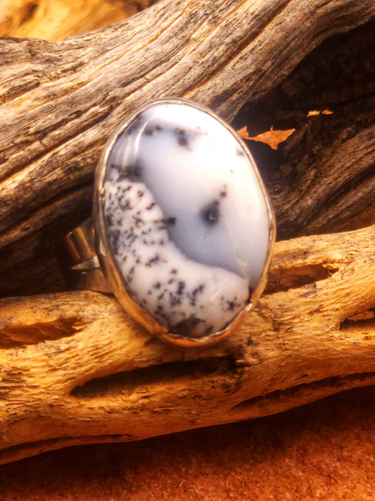 Dendritic Opal Ring