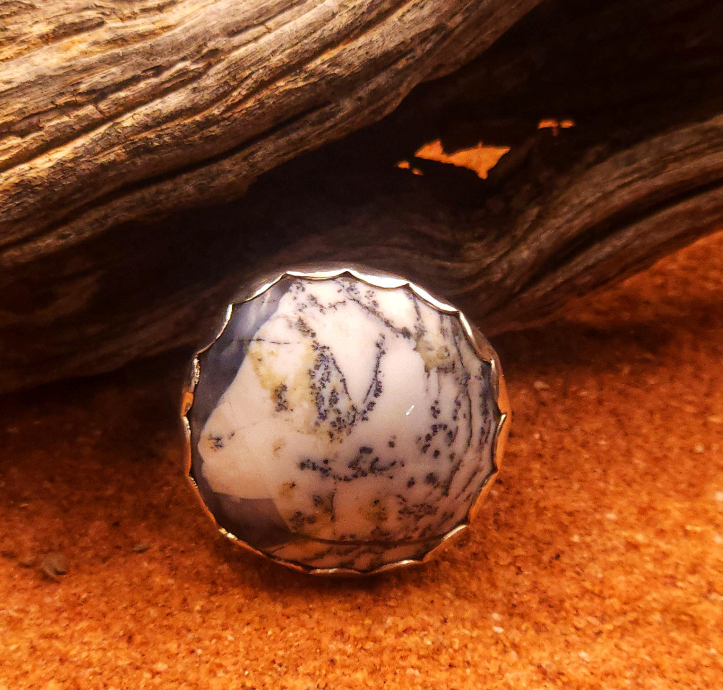 Dendritic Opal Ring