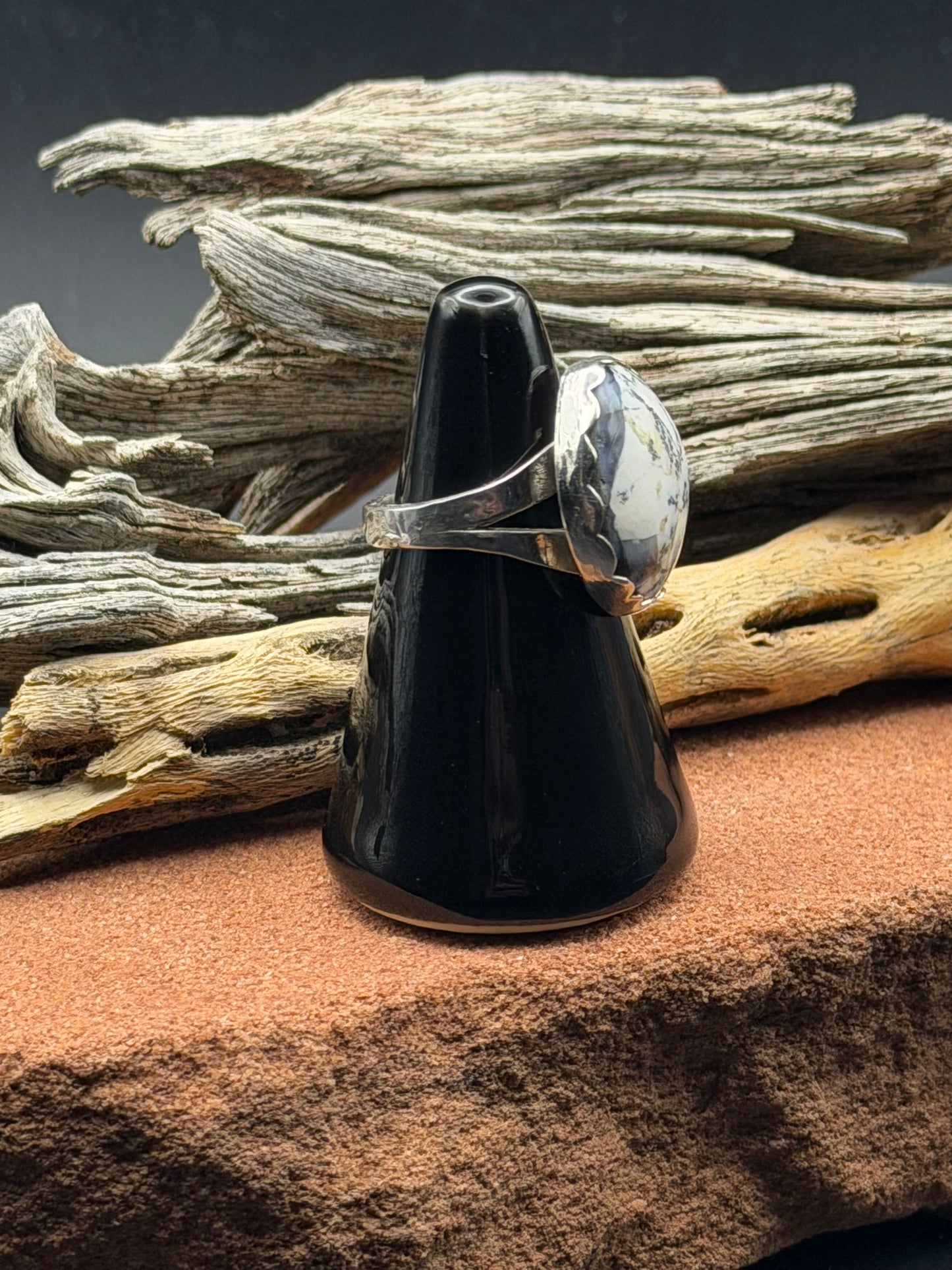 Dendritic Opal Ring