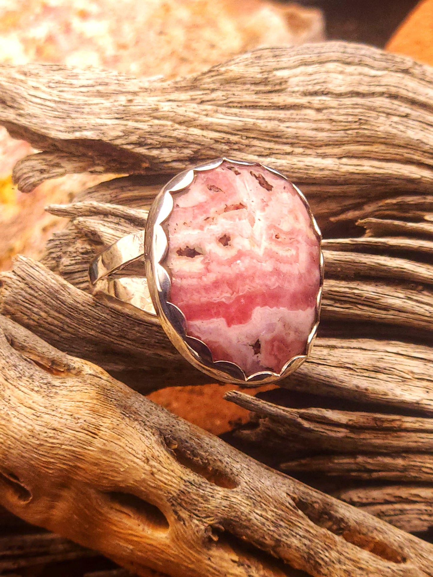 Rhodochrosite Ring