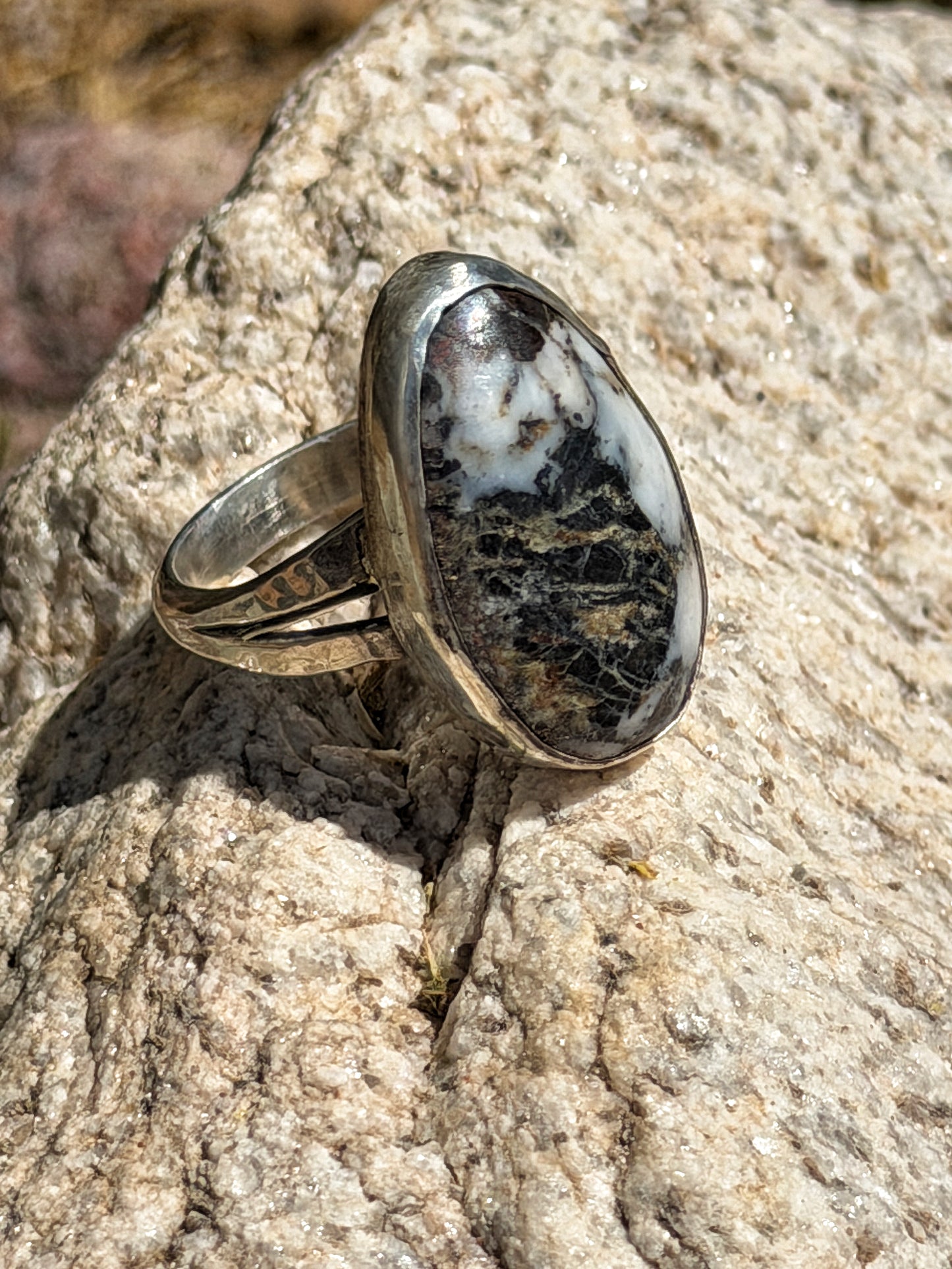 Desert Phantom White Buffalo Ring