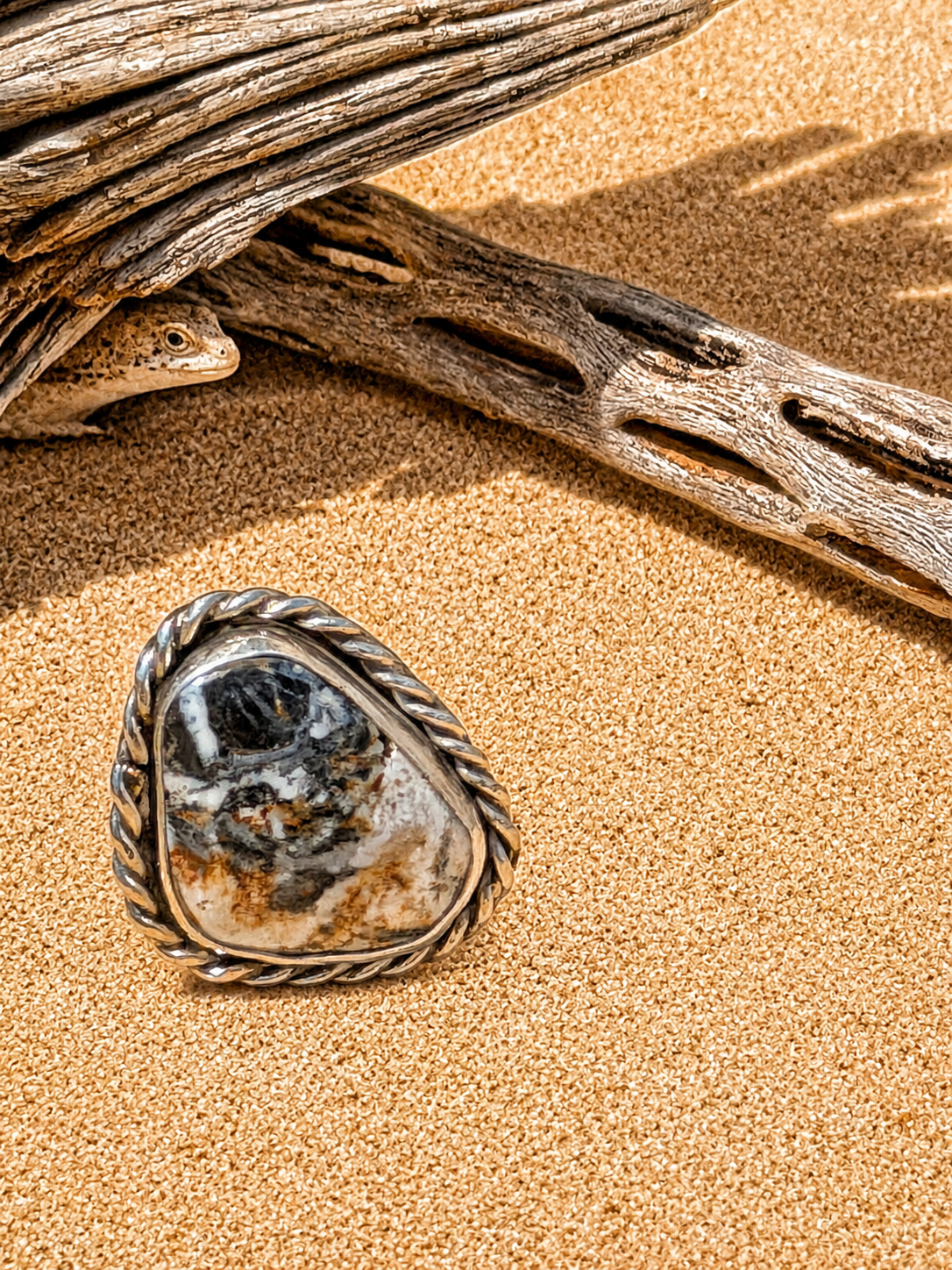 Desert Spirit White Buffalo Ring