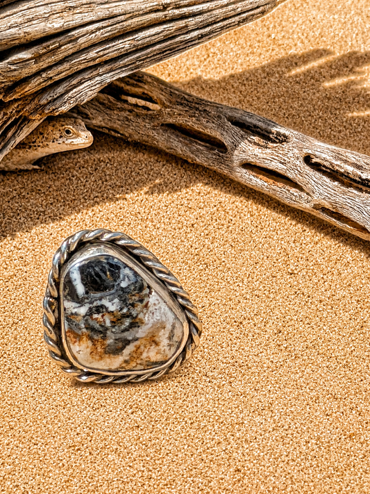 Desert Spirit White Buffalo Ring