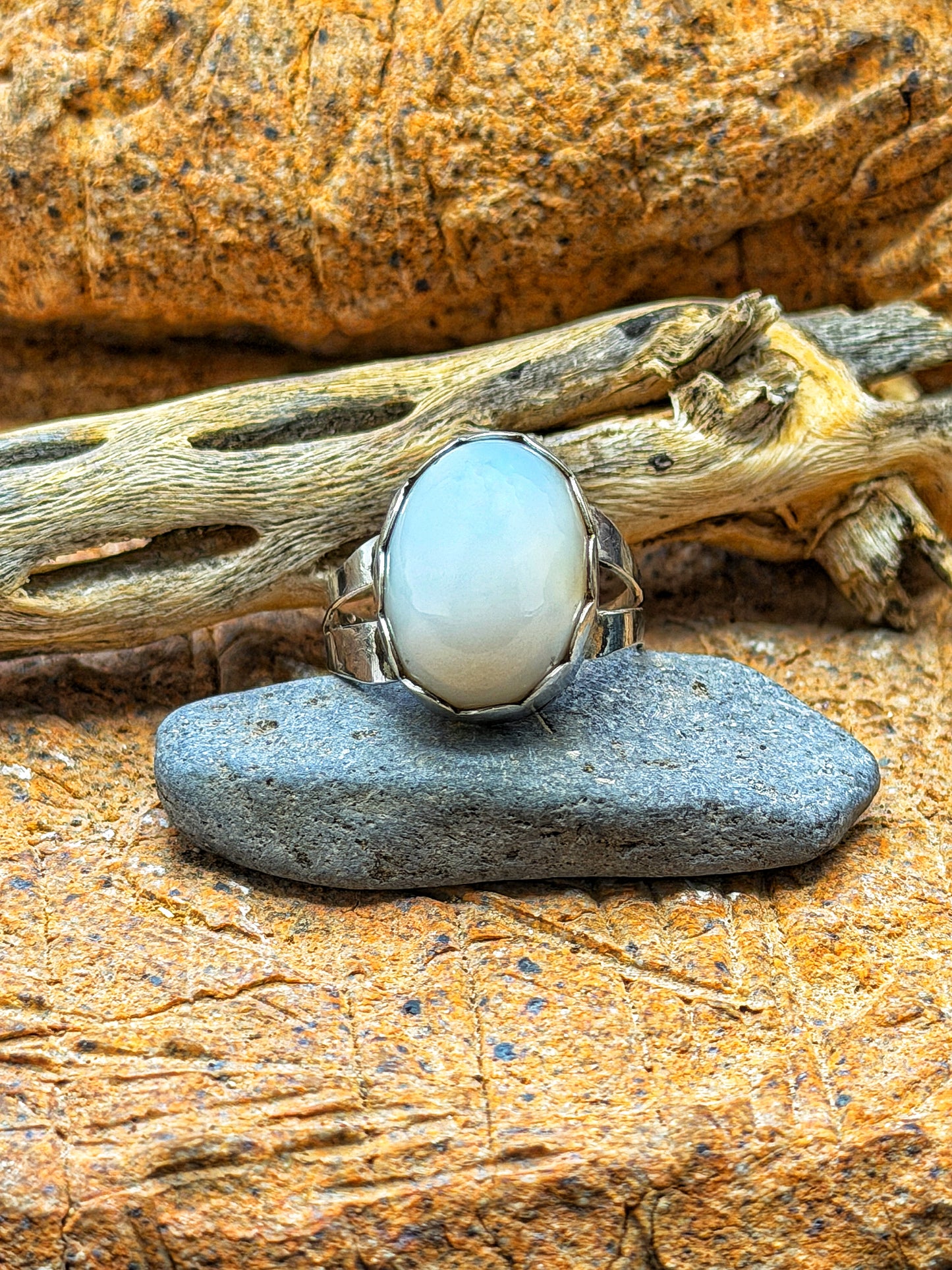 White Canyon Moon Ring