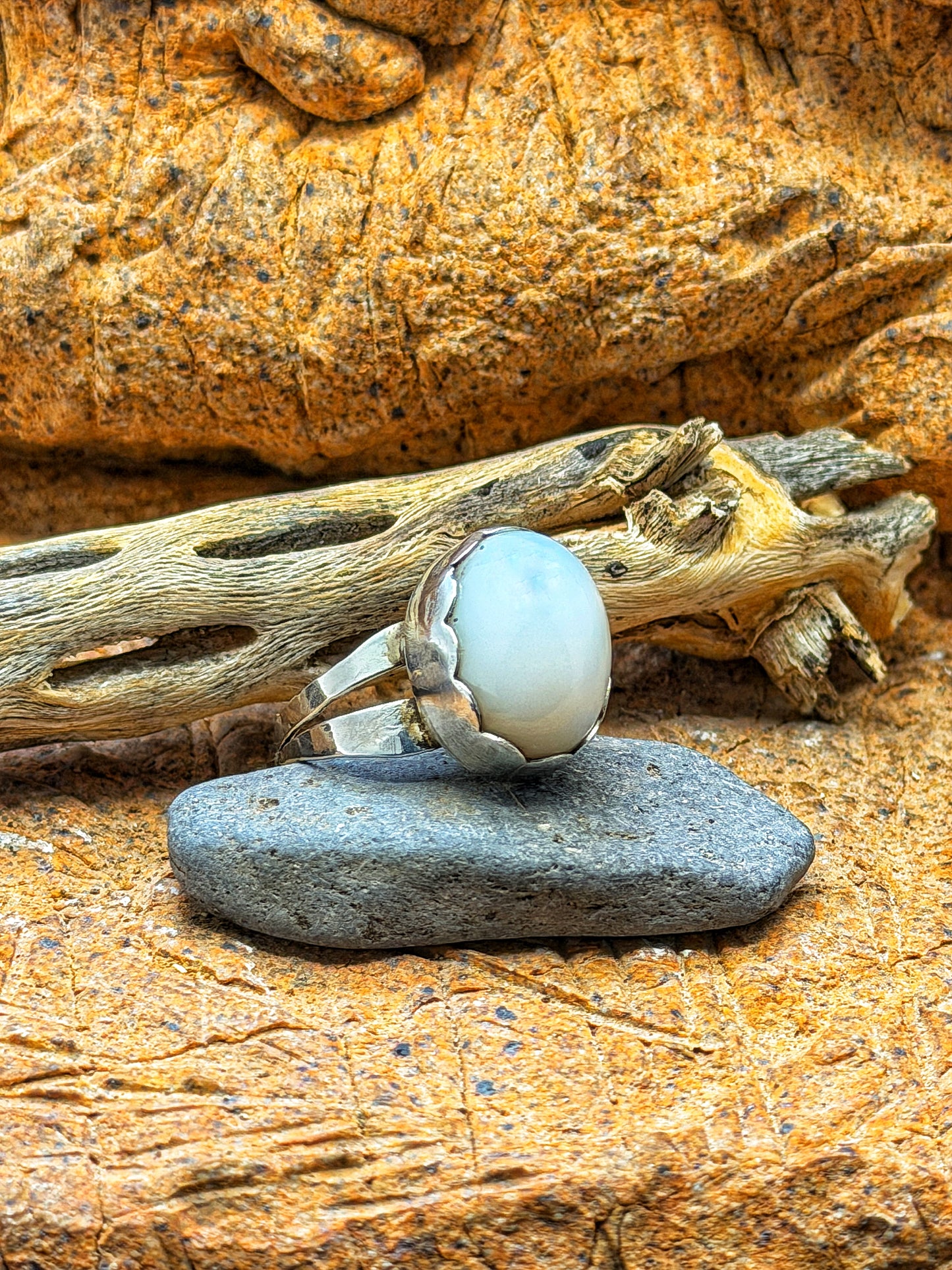 White Canyon Moon Ring