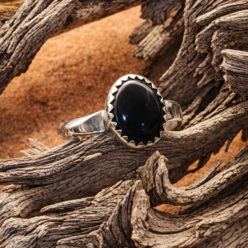 Black Onyx Pinky Ring