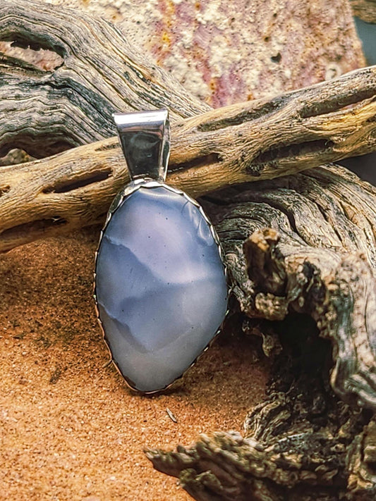 Blue Chalcedony Pendant