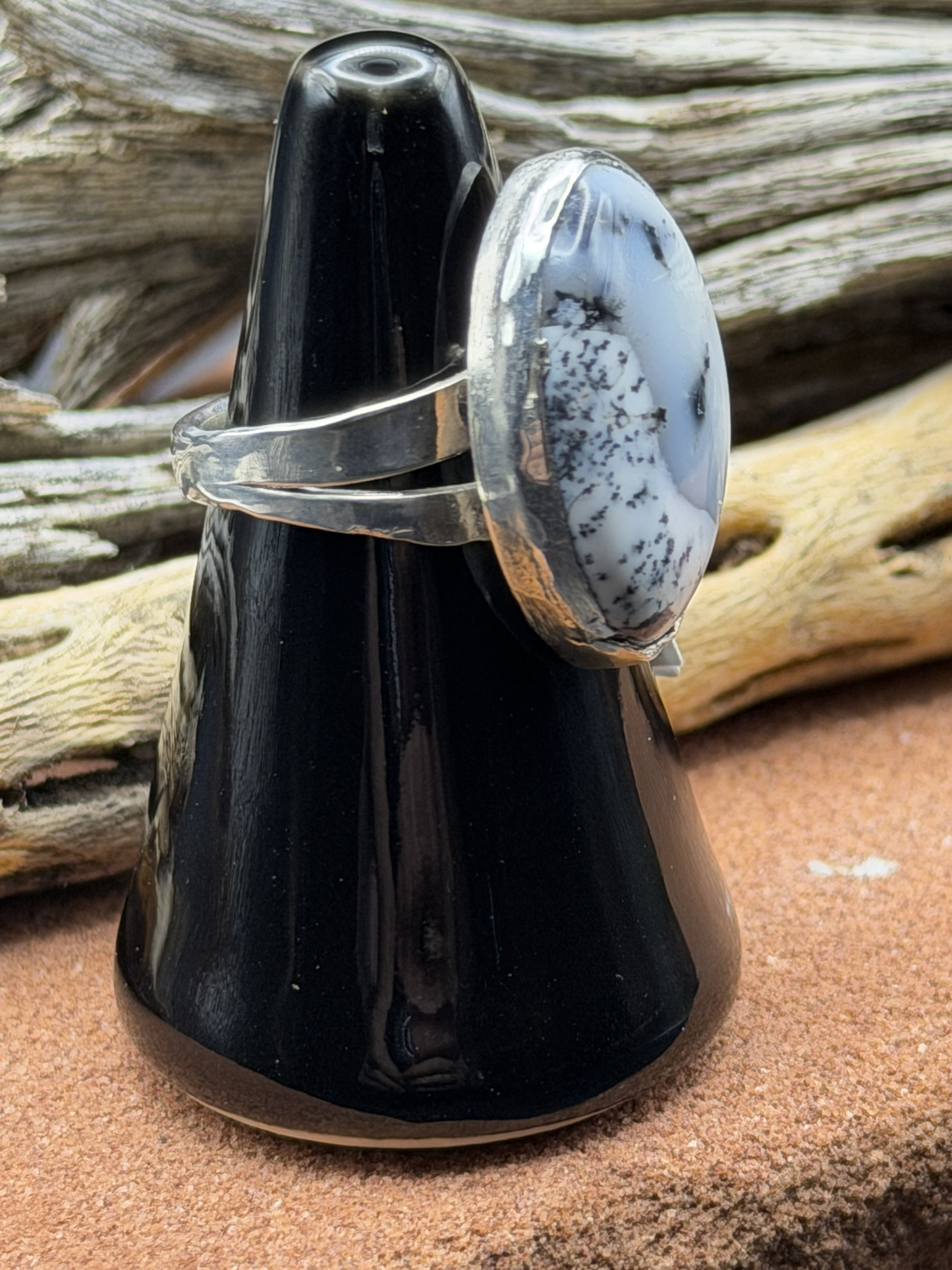 Dendritic Opal Ring